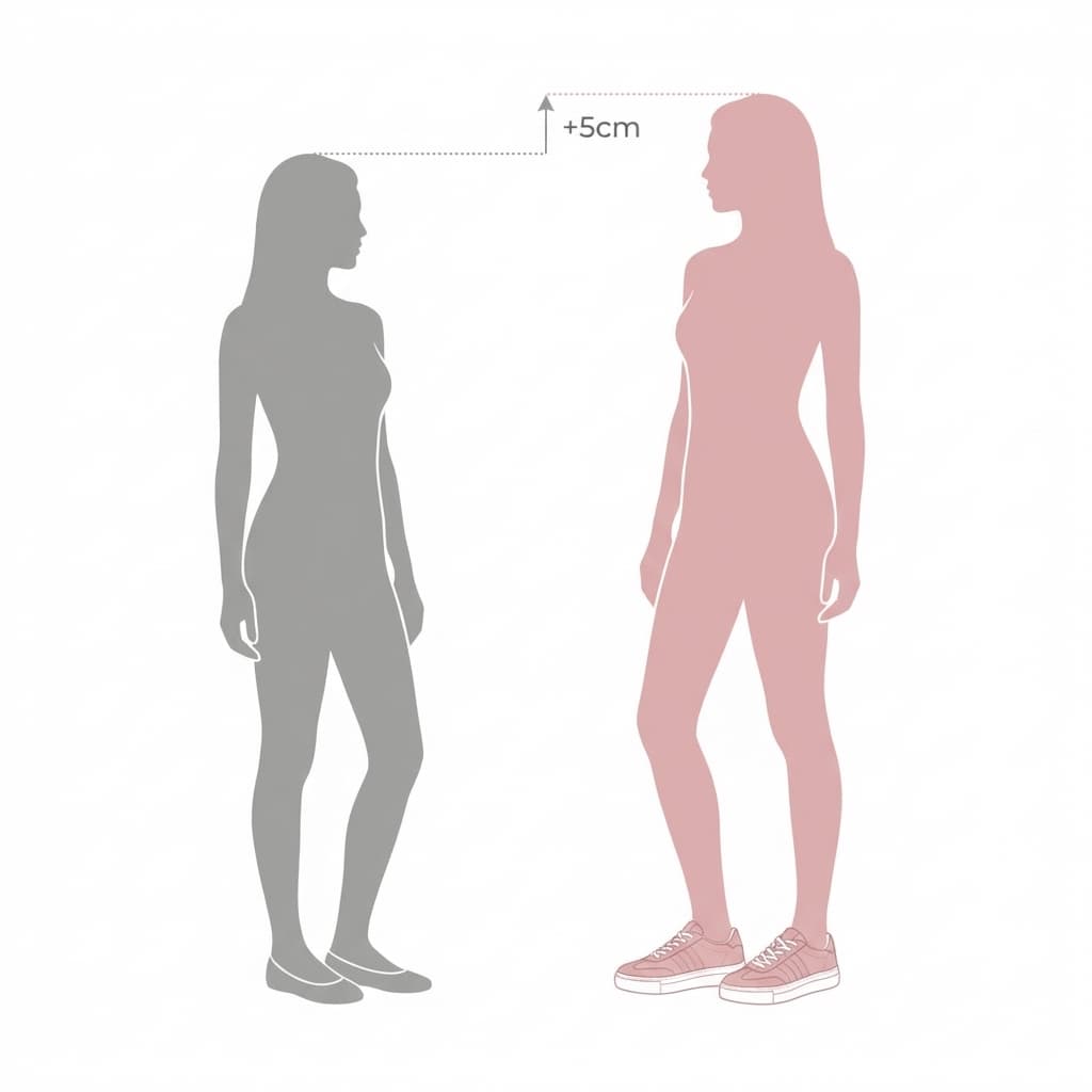 Before and after — differenza di altezza
