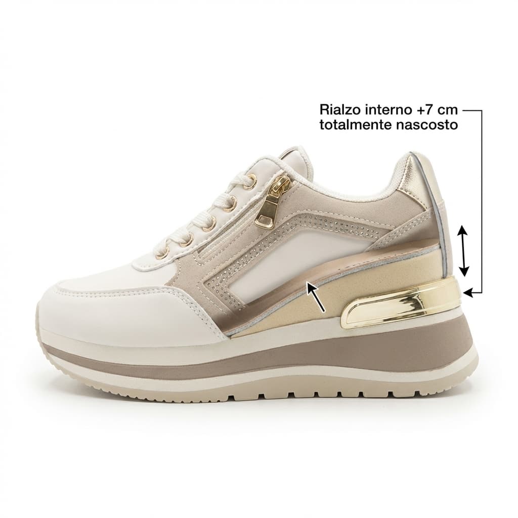 Rialzo interno +7 cm — totalmente nascosto